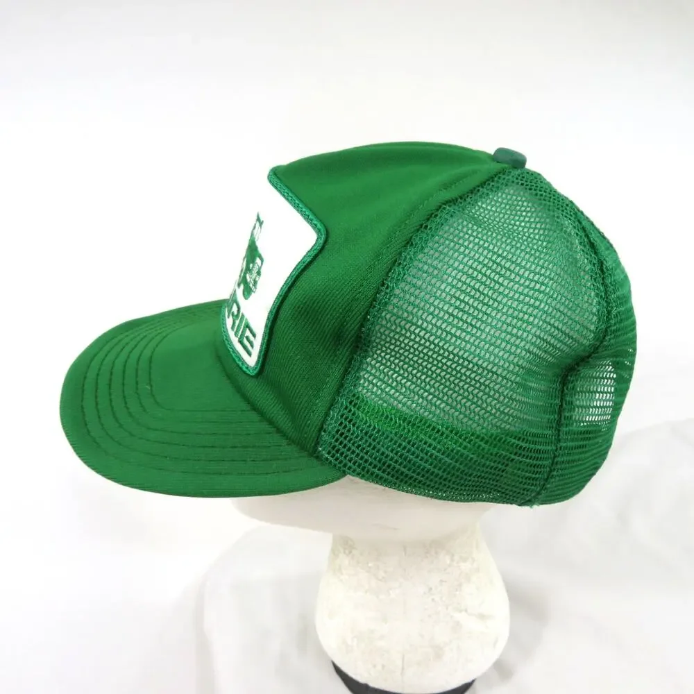 Prairie Trucker Hat Made in USA Cap Green White Gold Mesh One Size Snapback